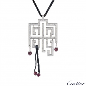 Cartier White Gold Diamond Le Baiser Du Dragon Pendant Cartier White Gold Diamond Le Baiser Du Dragon Pendant